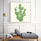 Linocut Cacti by Bianca Green on GIANT ART - green mixed media