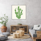 Linocut Cacti by Bianca Green on GIANT ART - green mixed media