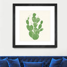 Linocut Cacti by Bianca Green on GIANT ART - green mixed media