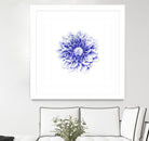 Ballpoint Blue Dahlia by Ronny Petrus Johannes Kools on GIANT ART - blue digital drawing