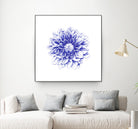 Ballpoint Blue Dahlia by Ronny Petrus Johannes Kools on GIANT ART - blue digital drawing