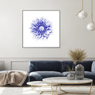 Ballpoint Blue Dahlia by Ronny Petrus Johannes Kools on GIANT ART - blue digital drawing