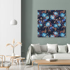 King protea flowers watercolor illustration by Two Lips on GIANT ART - pink digital drawing