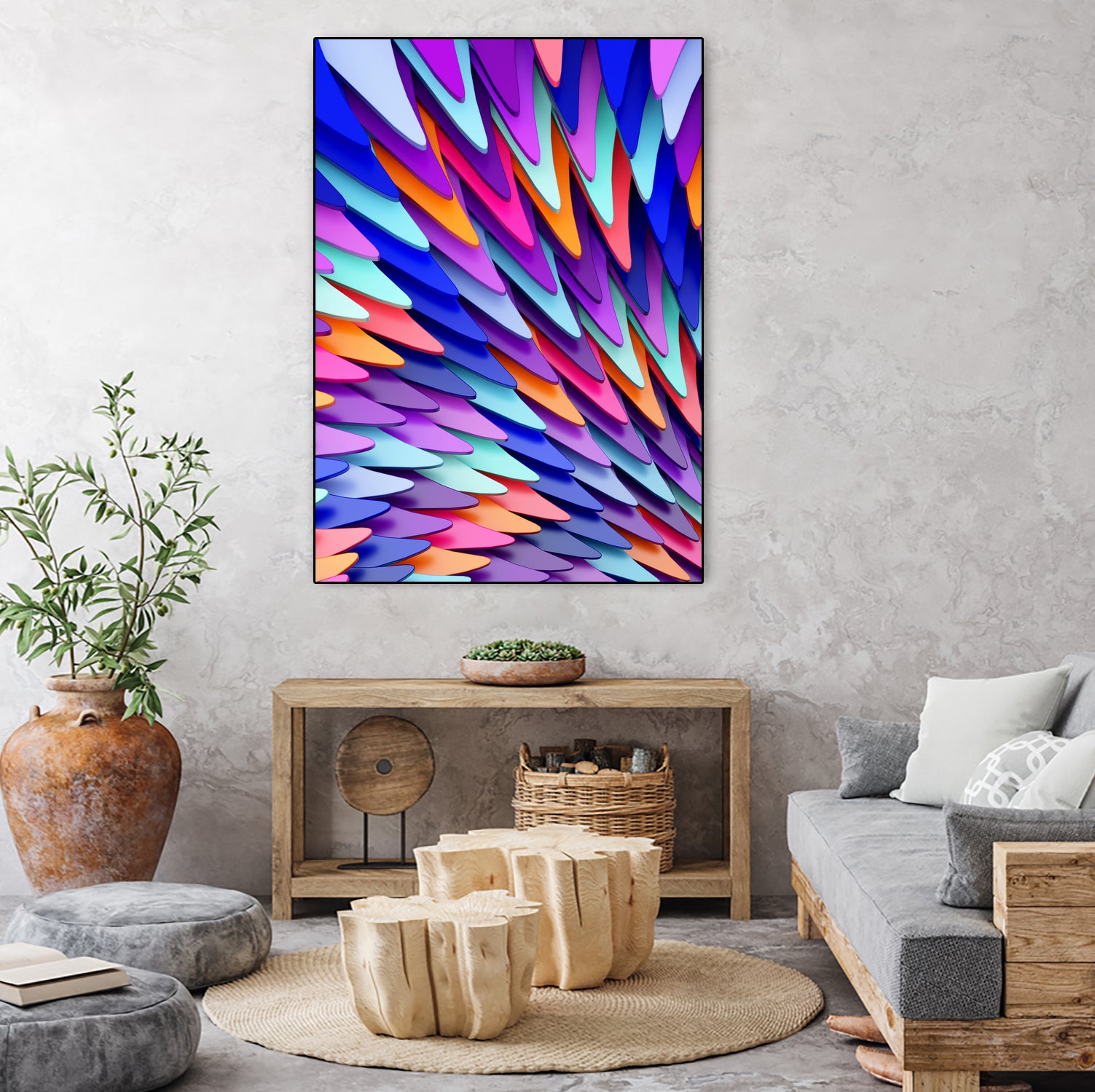 Colorful Skin by Danny Jardim on GIANT ART - blue digital painting