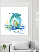 Alice In The Bottle by salome mikaberidze on GIANT ART - blue cartooning