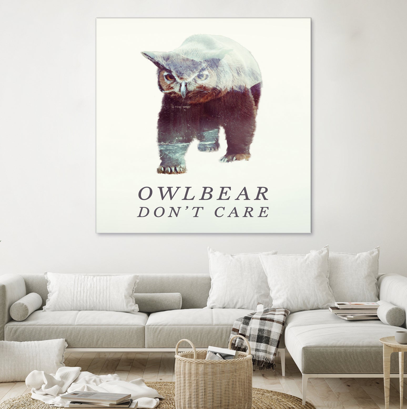 Owlbear Don't Care by Andy Wynn on GIANT ART - blue character design