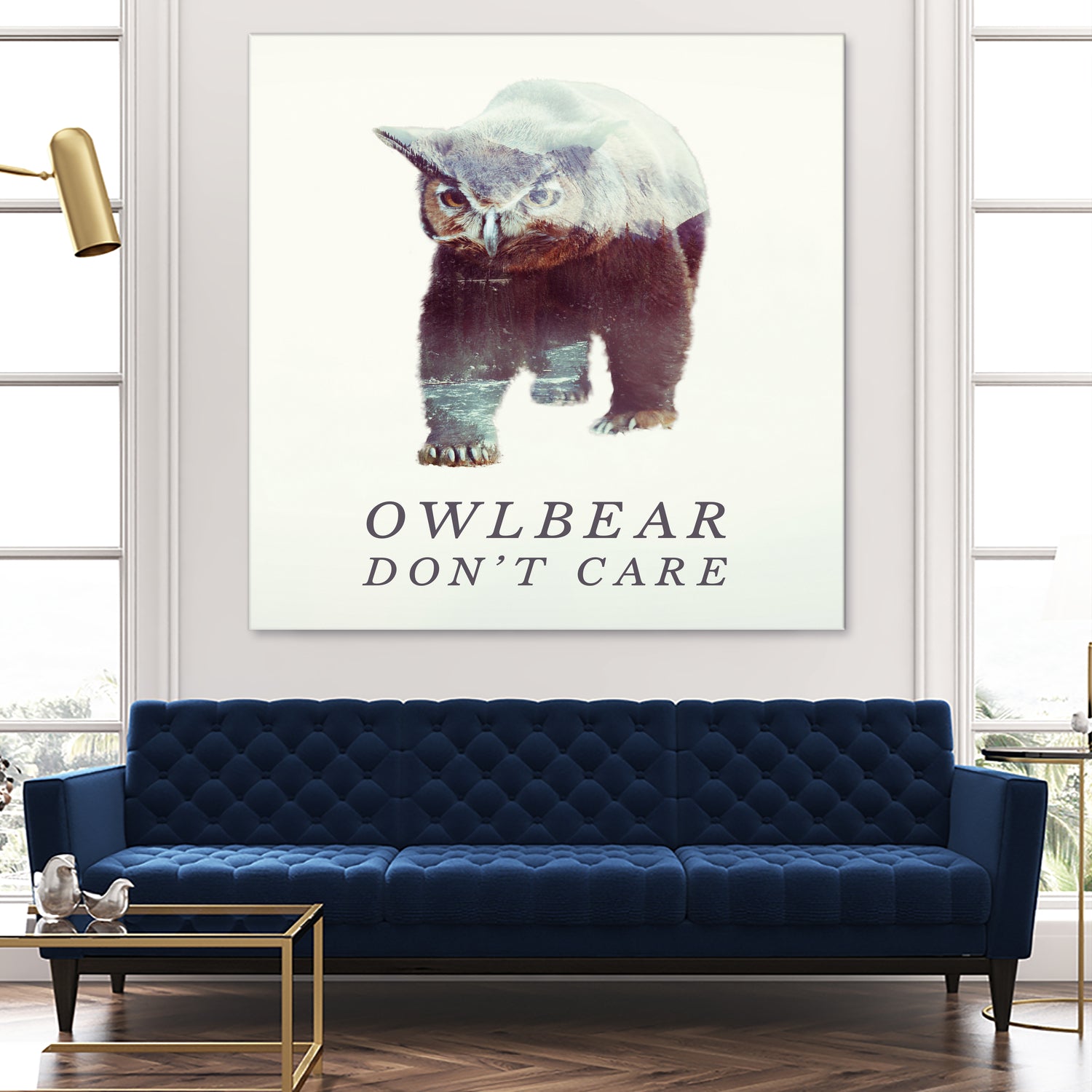 Owlbear Don't Care by Andy Wynn on GIANT ART - blue character design