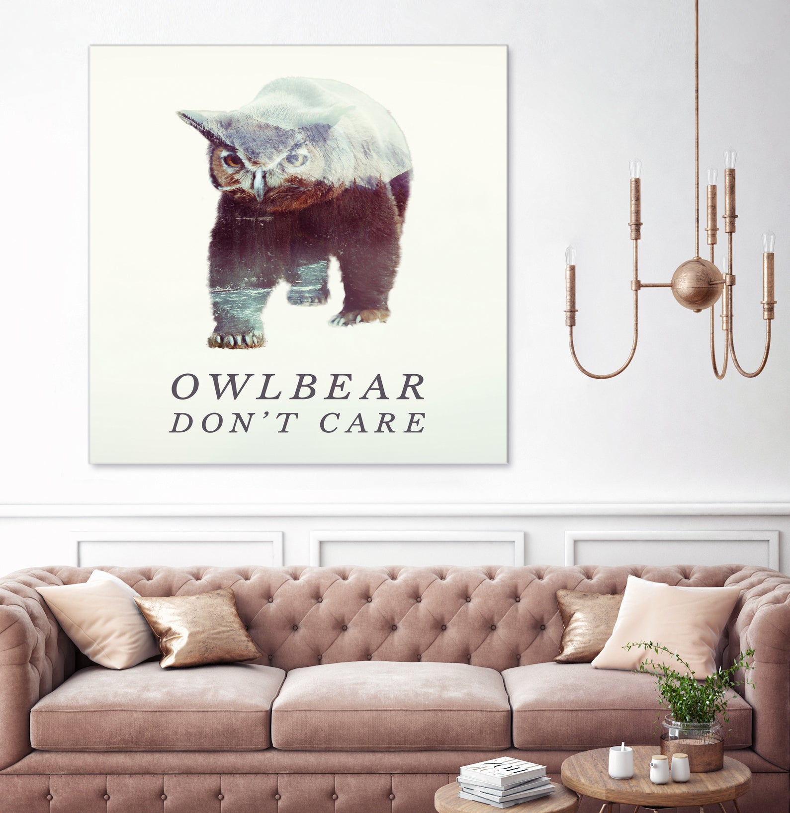 Owlbear Don't Care by Andy Wynn on GIANT ART - blue character design