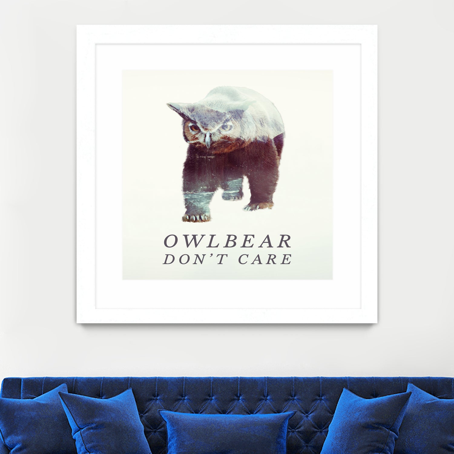 Owlbear Don't Care by Andy Wynn on GIANT ART - blue character design