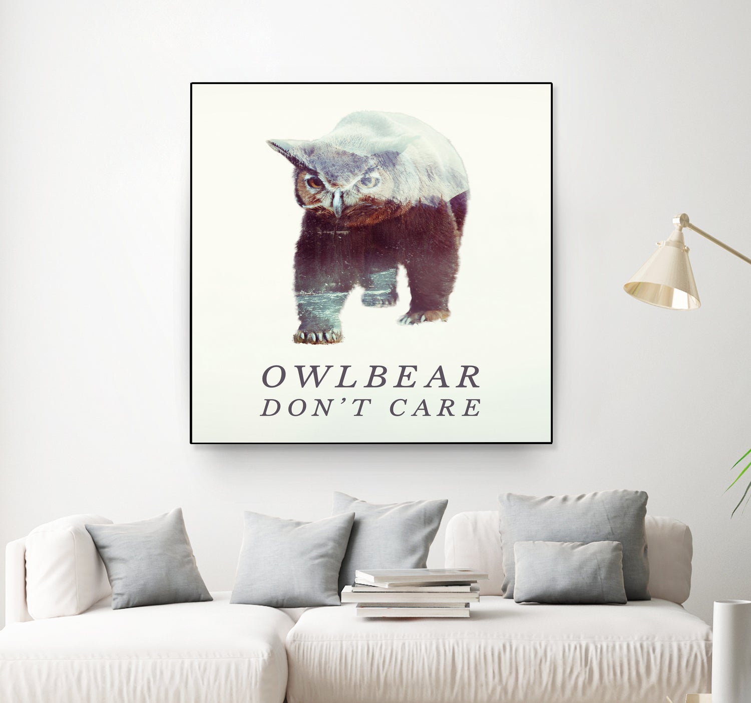 Owlbear Don't Care by Andy Wynn on GIANT ART - blue character design