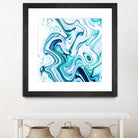 Liquid Marble - Aqua & Blues by Dominique Van Roey on GIANT ART - blue photo manipulation