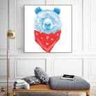 Wild bear (color version) by Solti Balázs on GIANT ART - pink digital drawing