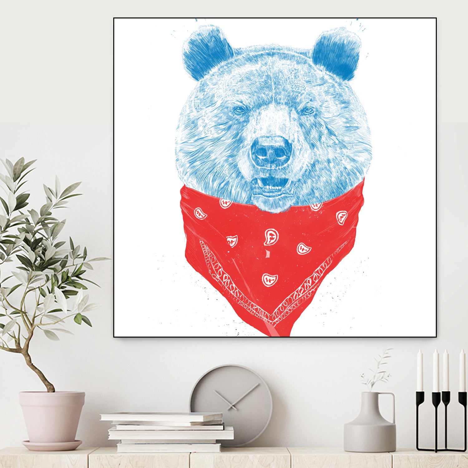 Wild bear (color version) by Solti Balázs on GIANT ART - pink digital drawing