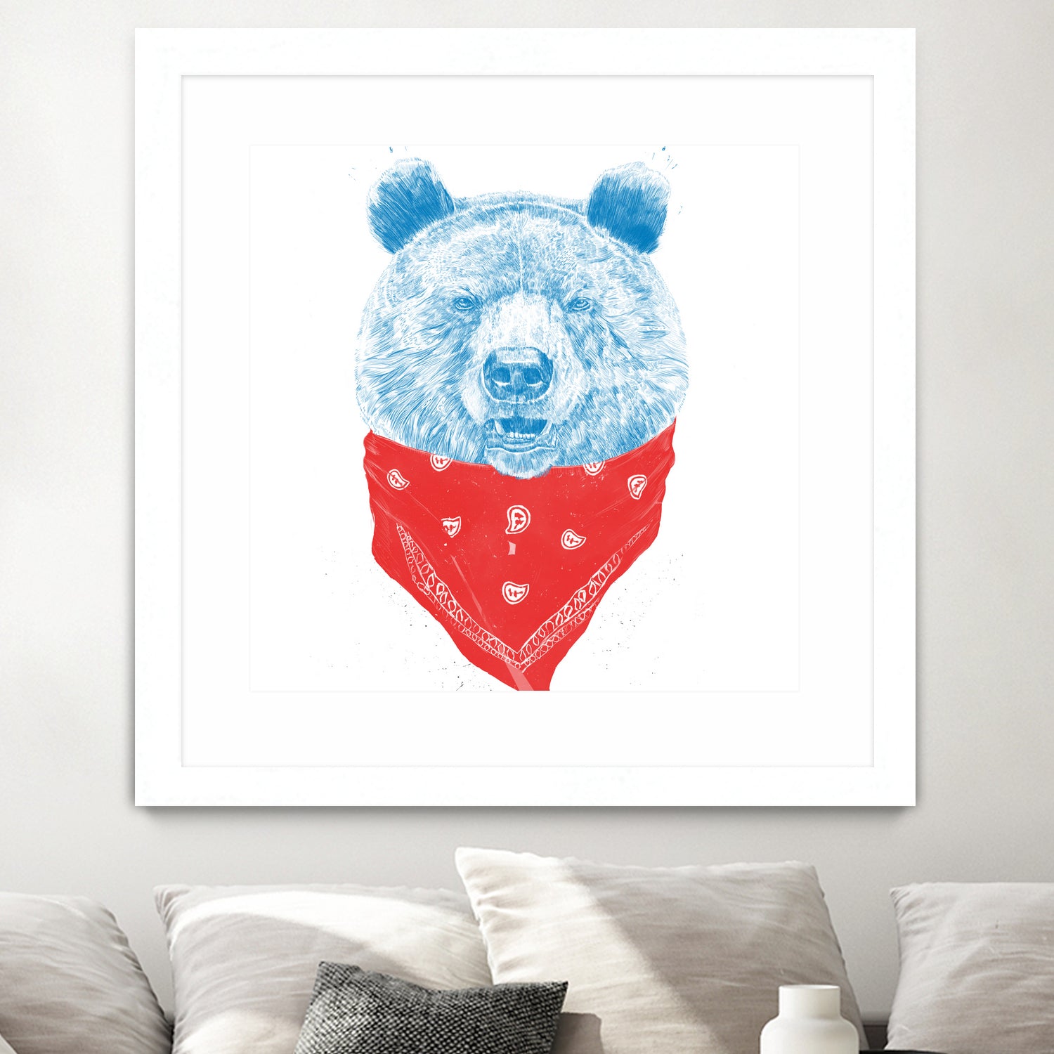 Wild bear (color version) by Solti Balázs on GIANT ART - pink digital drawing