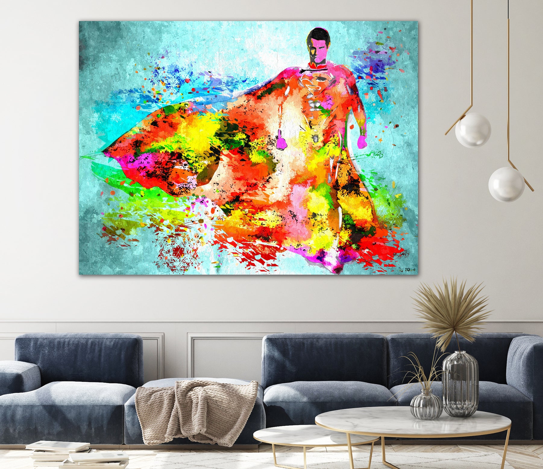 Superman Grunge by Daniel Janda on GIANT ART - orange digital painting