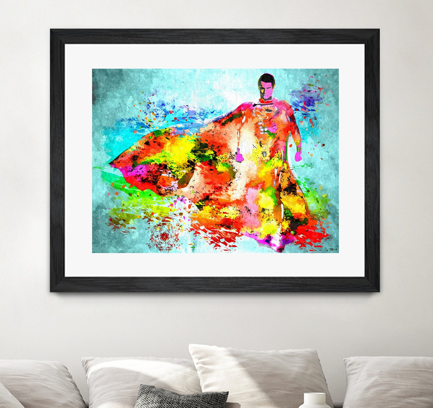 Superman Grunge by Daniel Janda on GIANT ART - orange digital painting