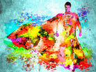 Superman Grunge by Daniel Janda on GIANT ART - orange digital painting