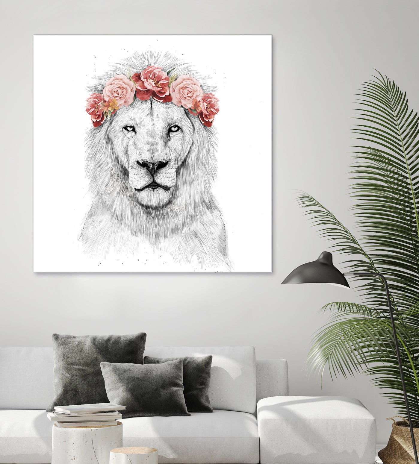 Festival lion by Solti Balázs on GIANT ART - white digital drawing