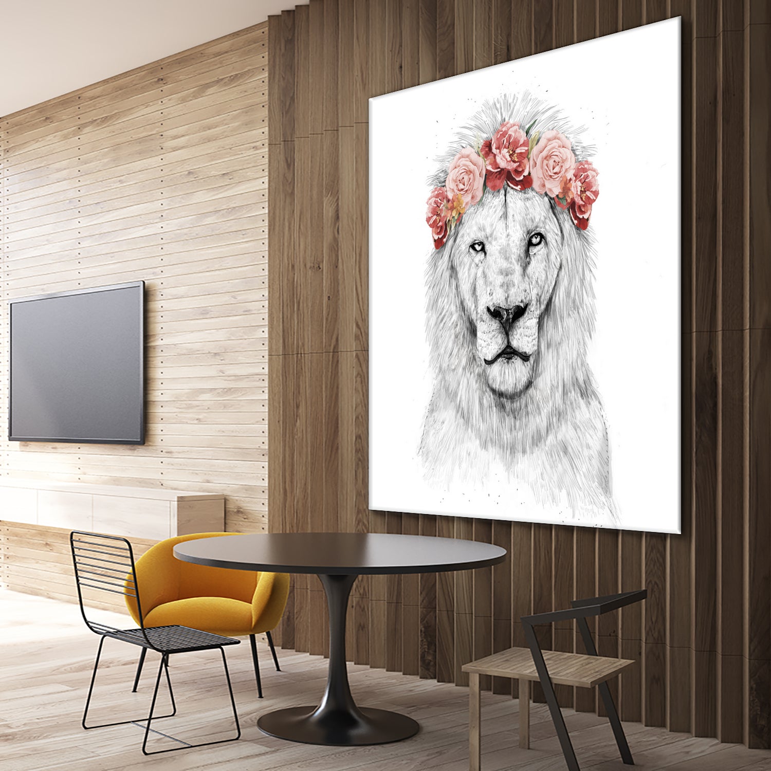 Festival lion by Solti Balázs on GIANT ART - white digital drawing