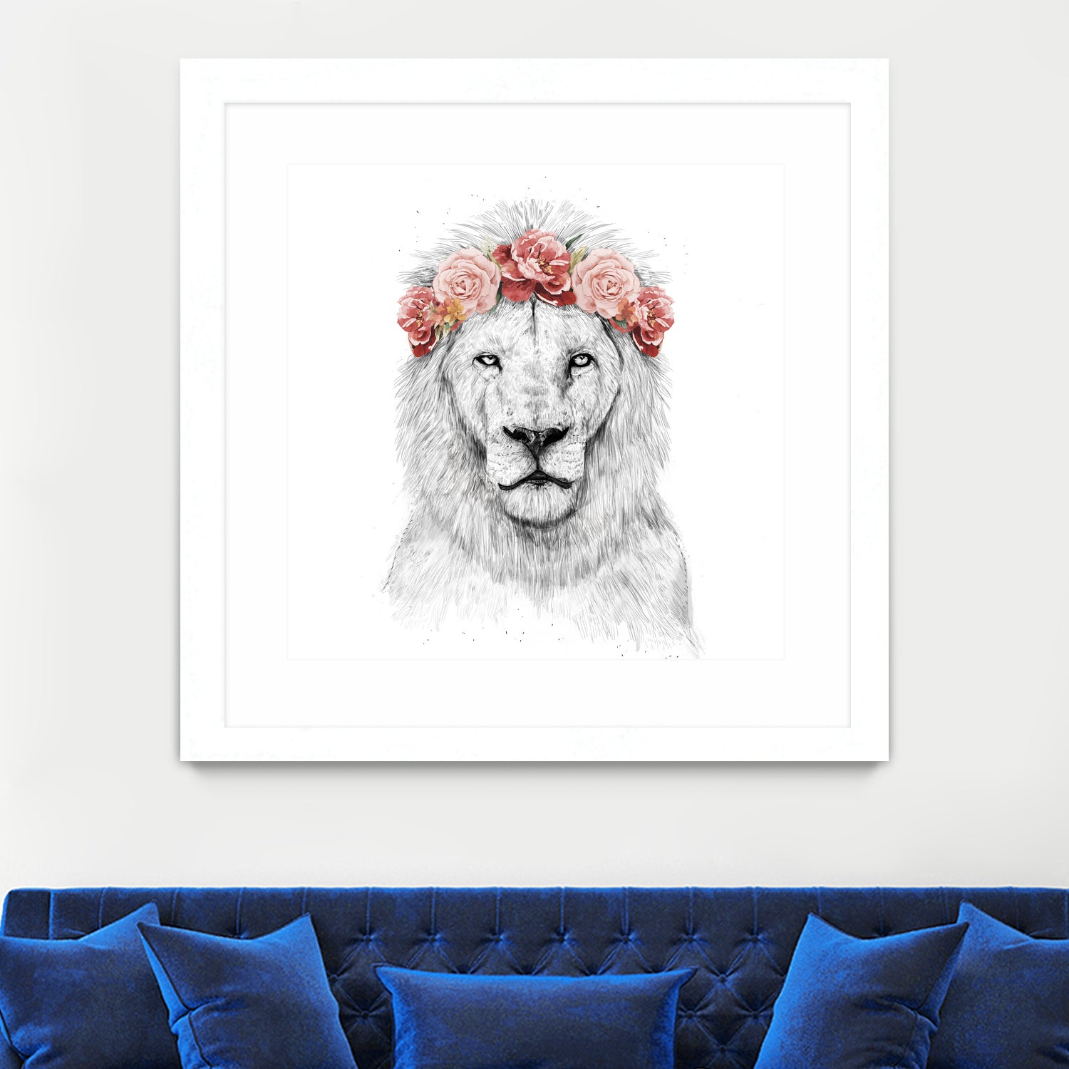 Festival lion by Solti Balázs on GIANT ART - white digital drawing