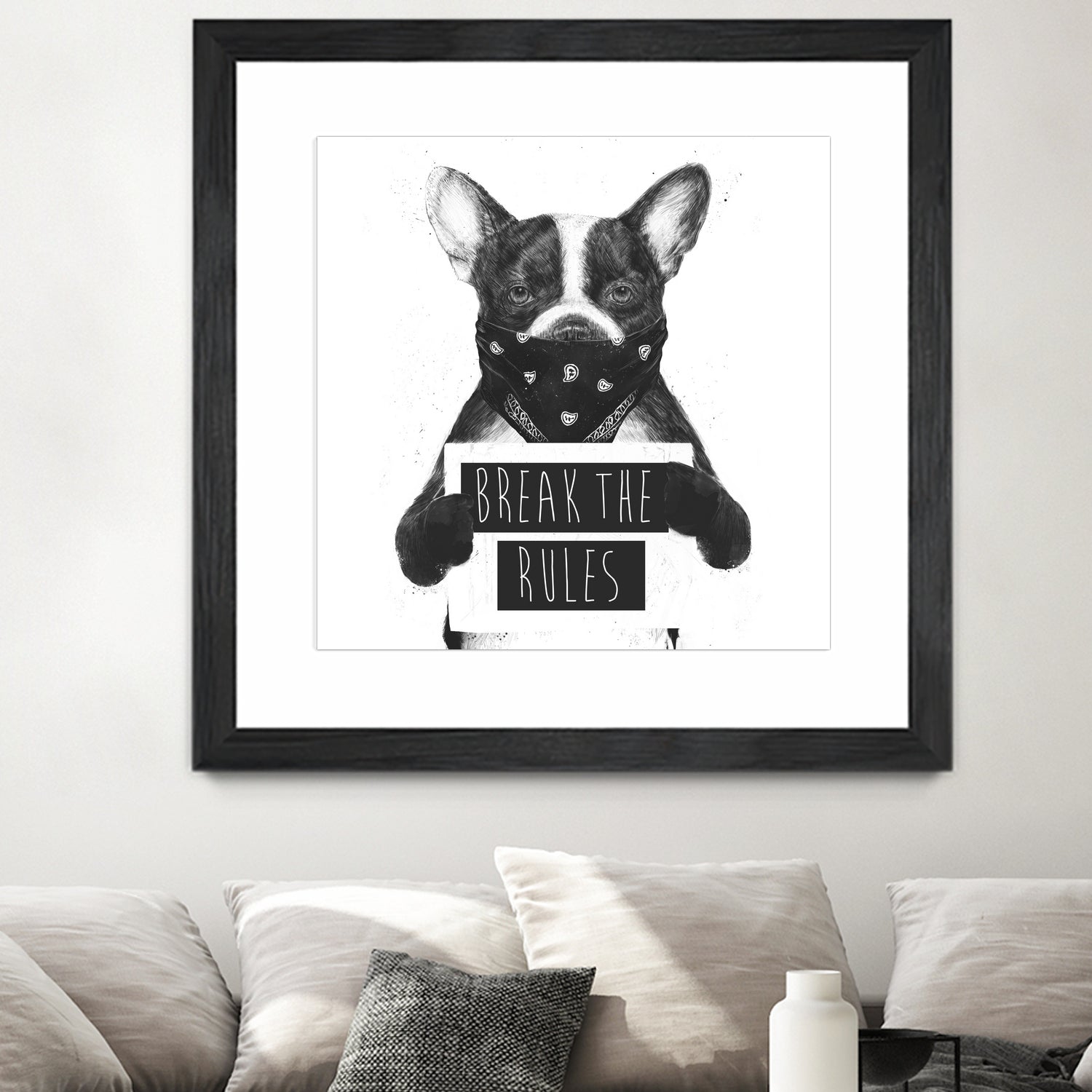 Rebel dog by Solti Balázs on GIANT ART - white digital drawing