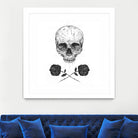 Skull N' Roses by Solti Balázs on GIANT ART - white digital drawing