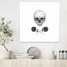 Skull N' Roses by Solti Balázs on GIANT ART - white digital drawing