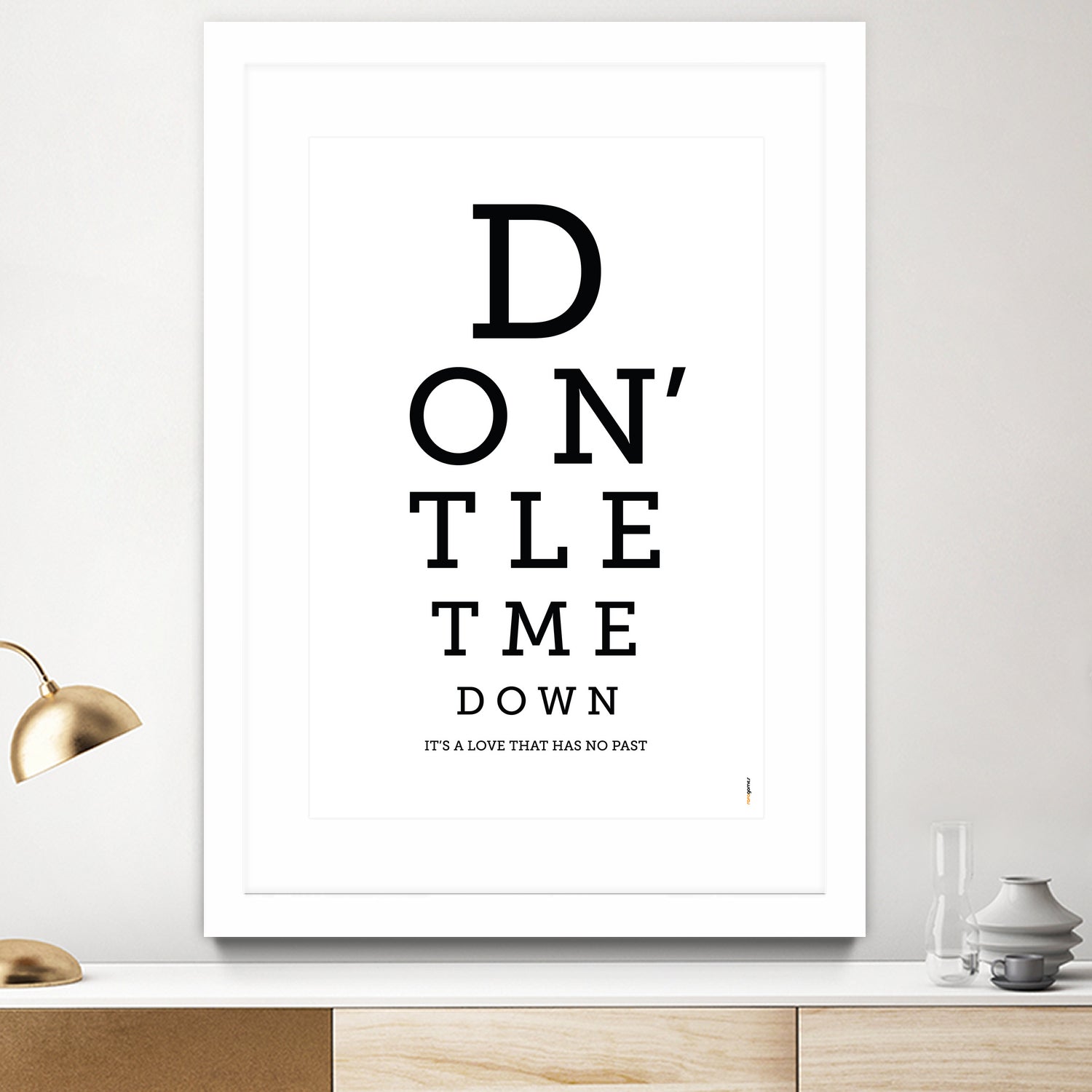 Don't Let Me Down The Beatles by Rafael Gomes on GIANT ART - white typography