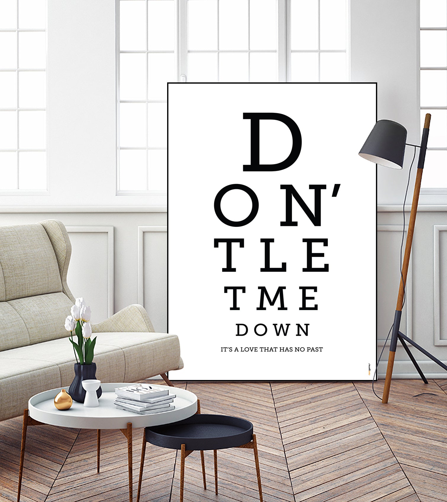 Don't Let Me Down The Beatles by Rafael Gomes on GIANT ART - white typography