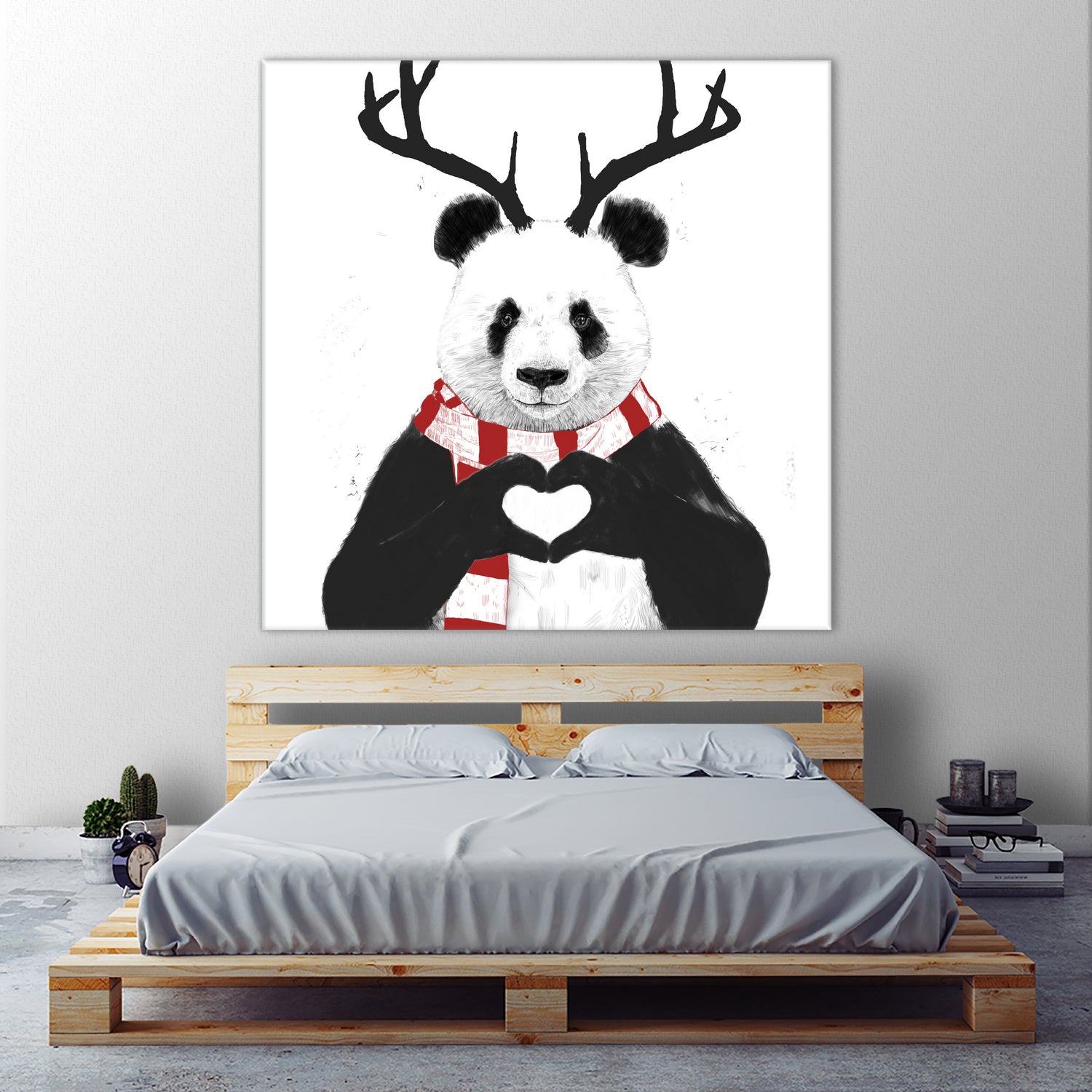 Xmas panda by Solti Balázs on GIANT ART - white digital drawing