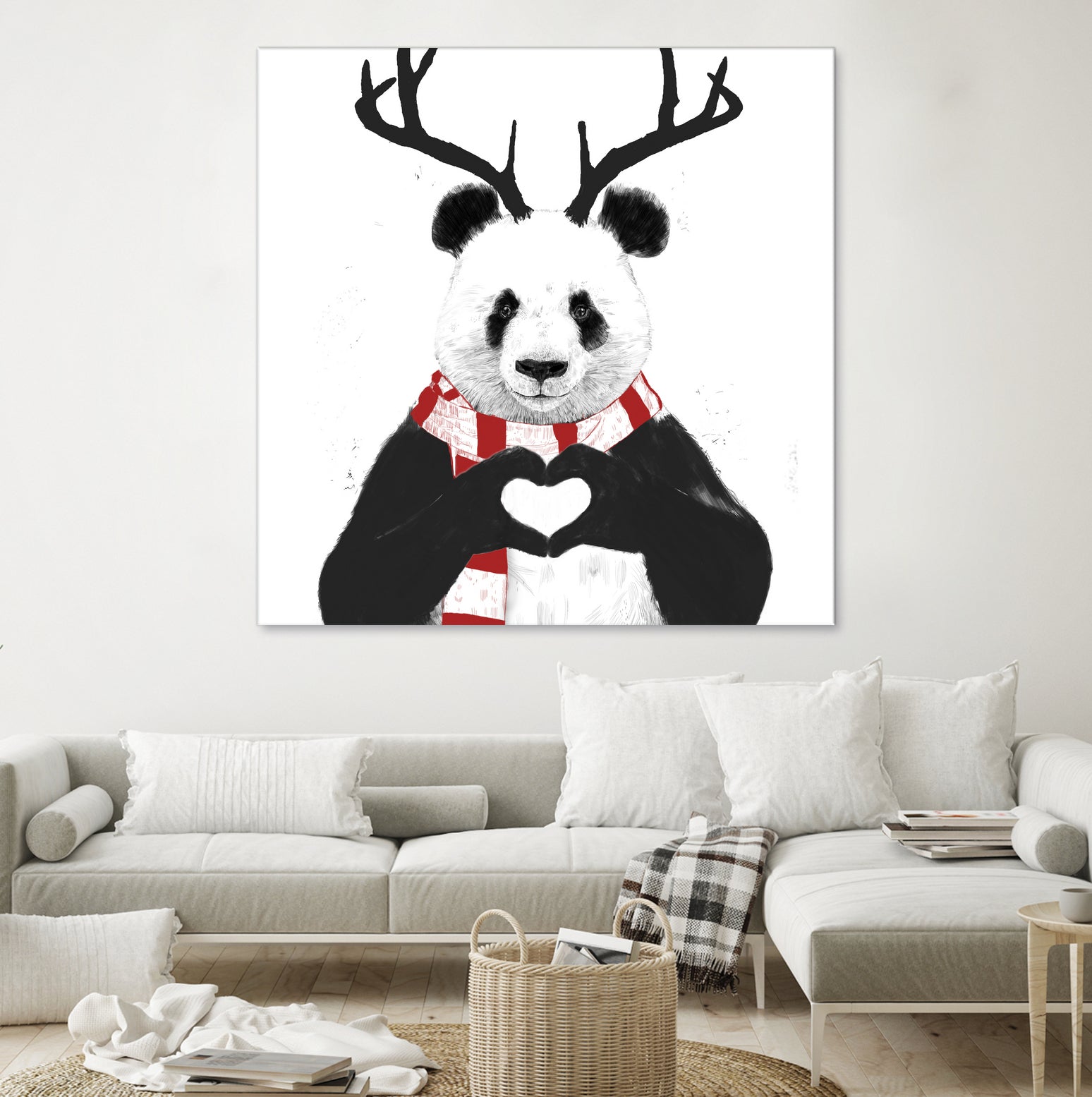 Xmas panda by Solti Balázs on GIANT ART - white digital drawing