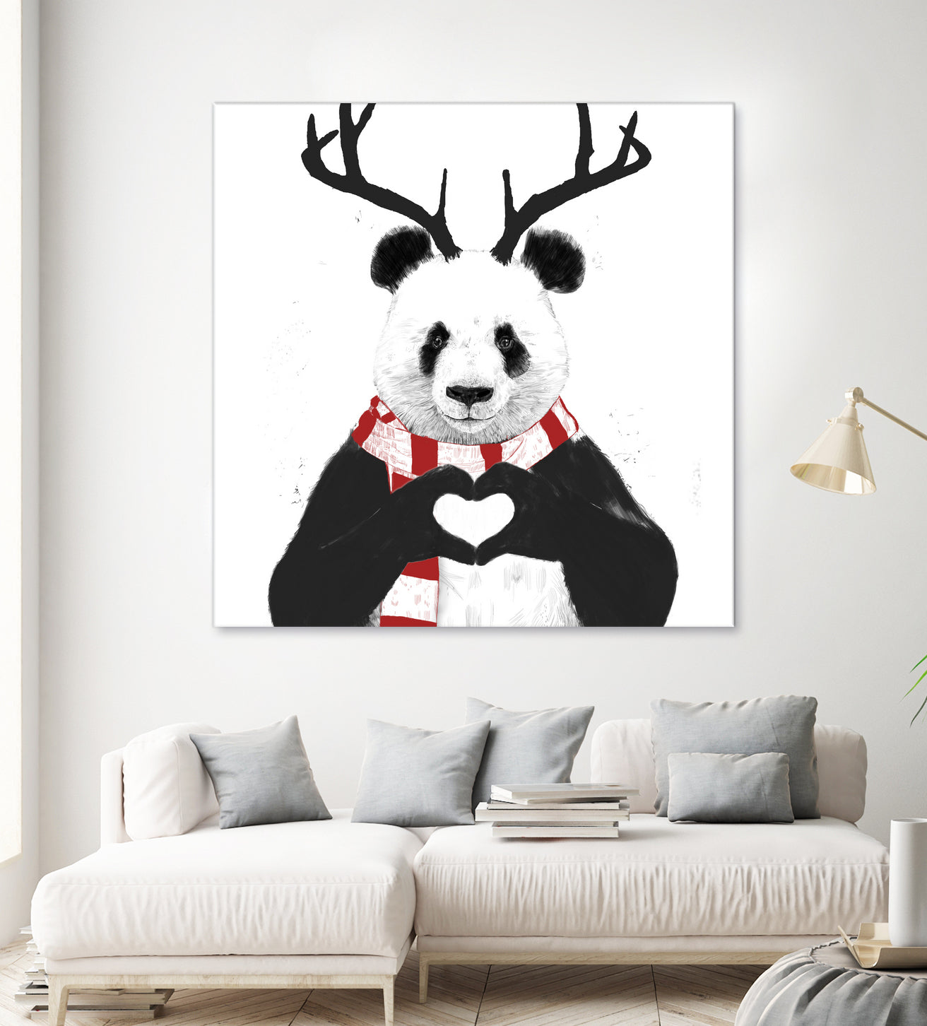 Xmas panda by Solti Balázs on GIANT ART - white digital drawing