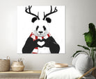 Xmas panda by Solti Balázs on GIANT ART - white digital drawing