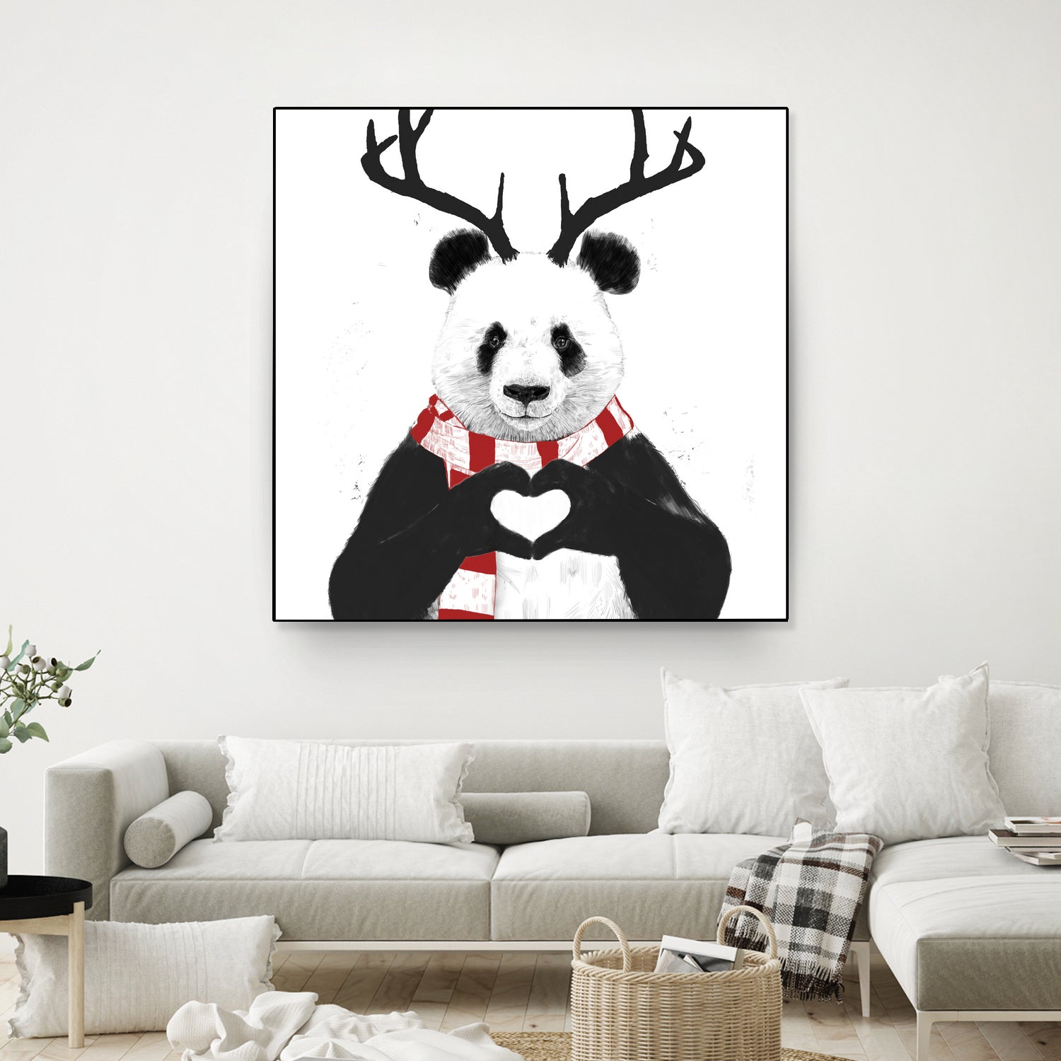 Xmas panda by Solti Balázs on GIANT ART - white digital drawing