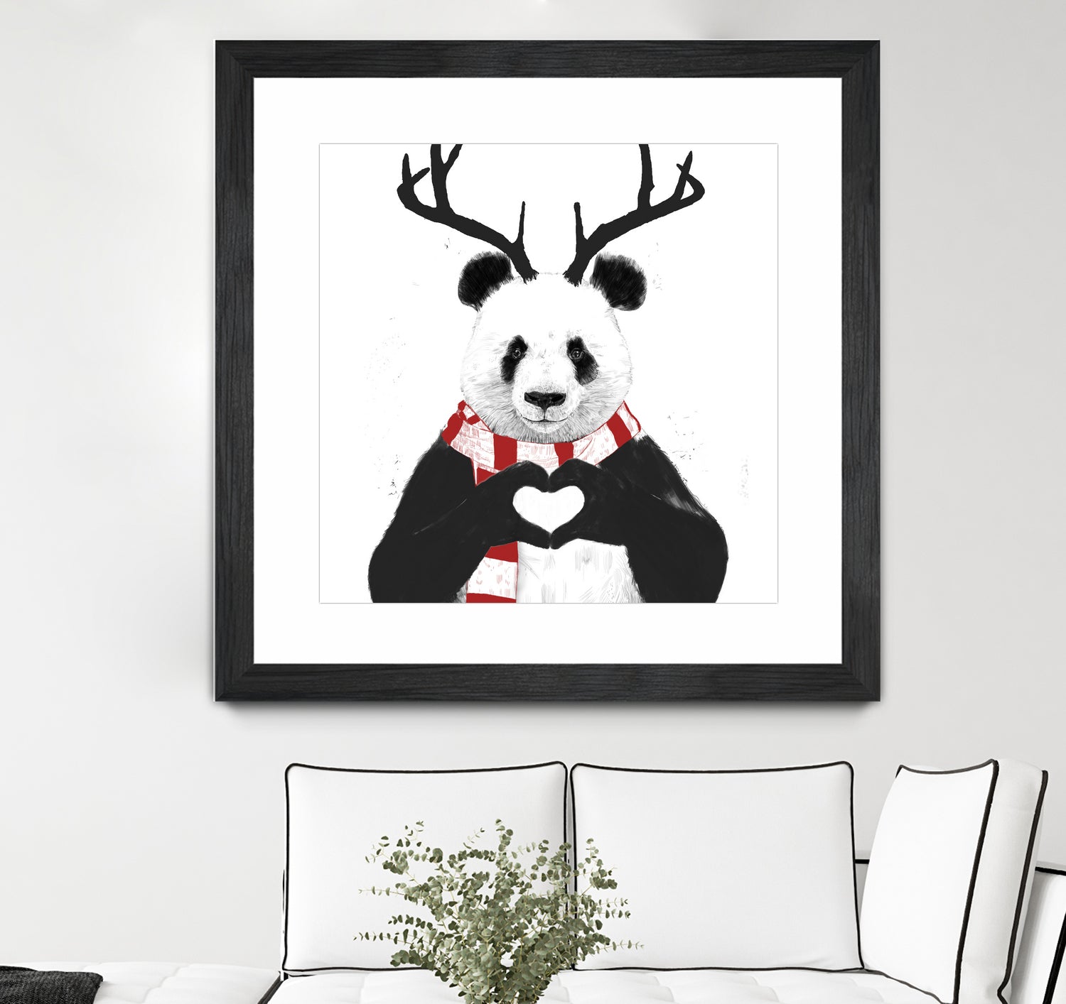 Xmas panda by Solti Balázs on GIANT ART - white digital drawing