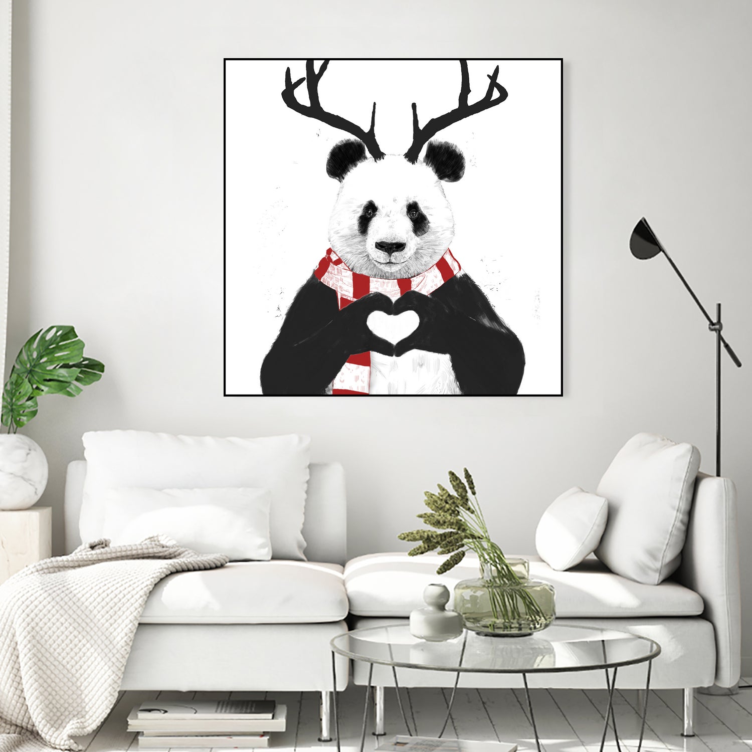 Xmas panda by Solti Balázs on GIANT ART - white digital drawing