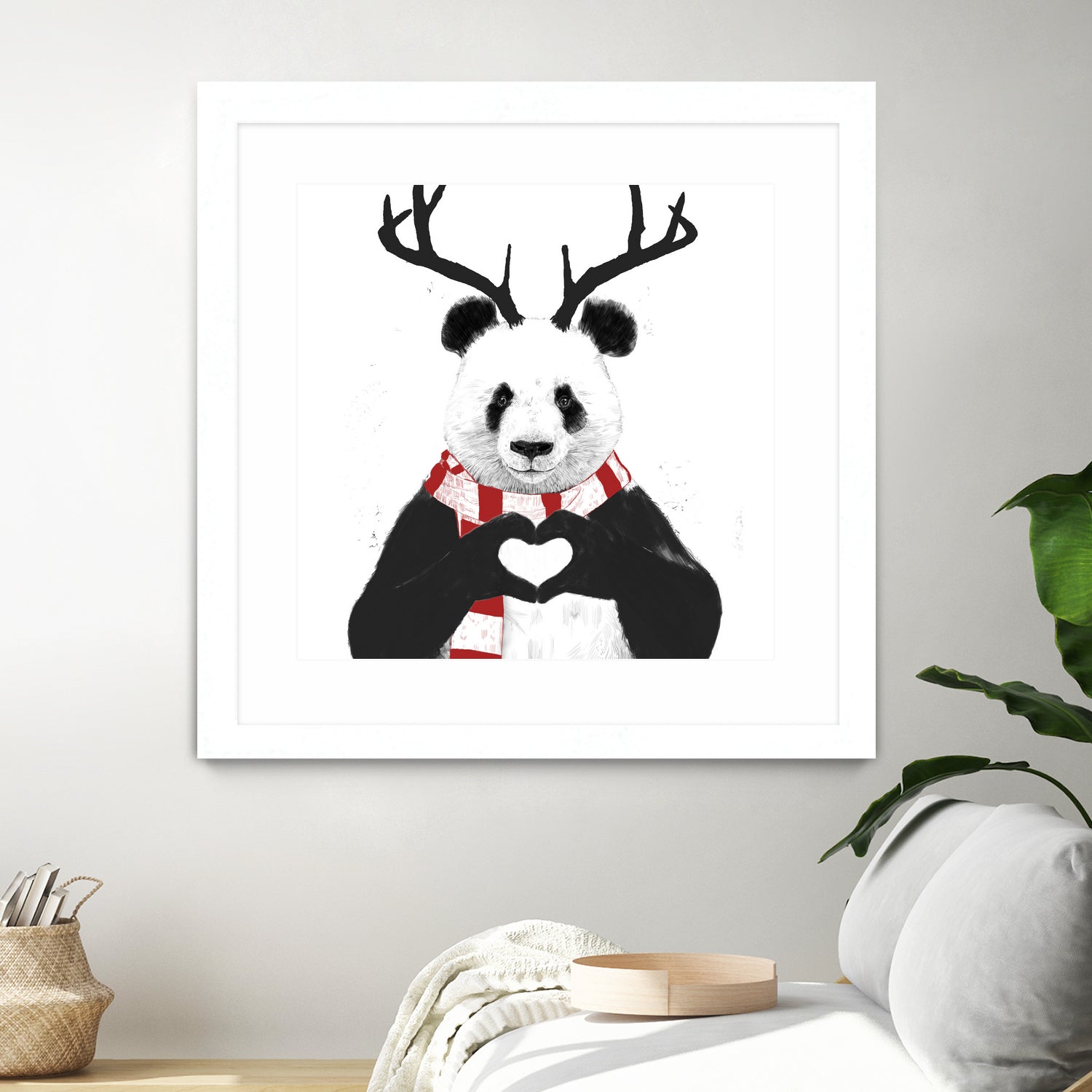 Xmas panda by Solti Balázs on GIANT ART - white digital drawing