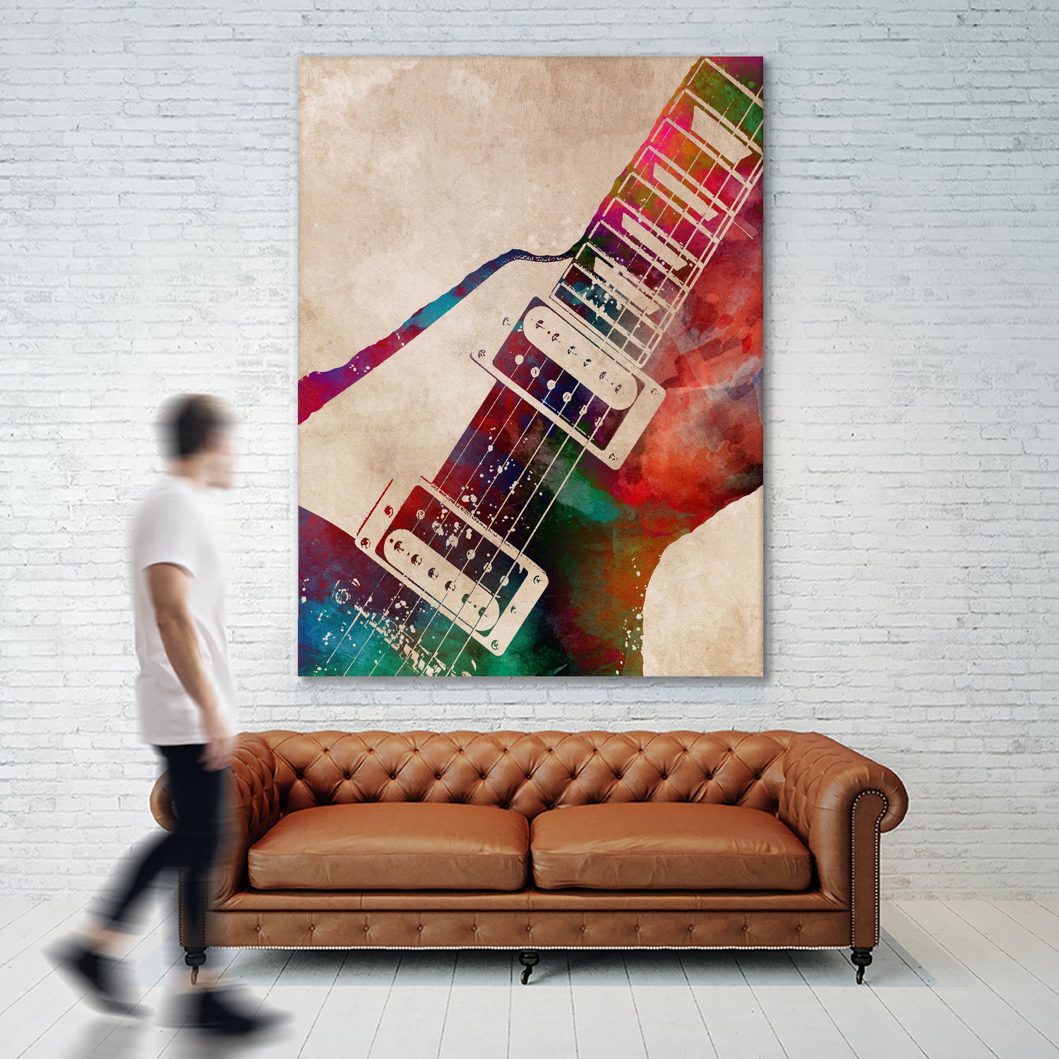 guitar art 5 by Justyna Jaszke on GIANT ART - red digital painting