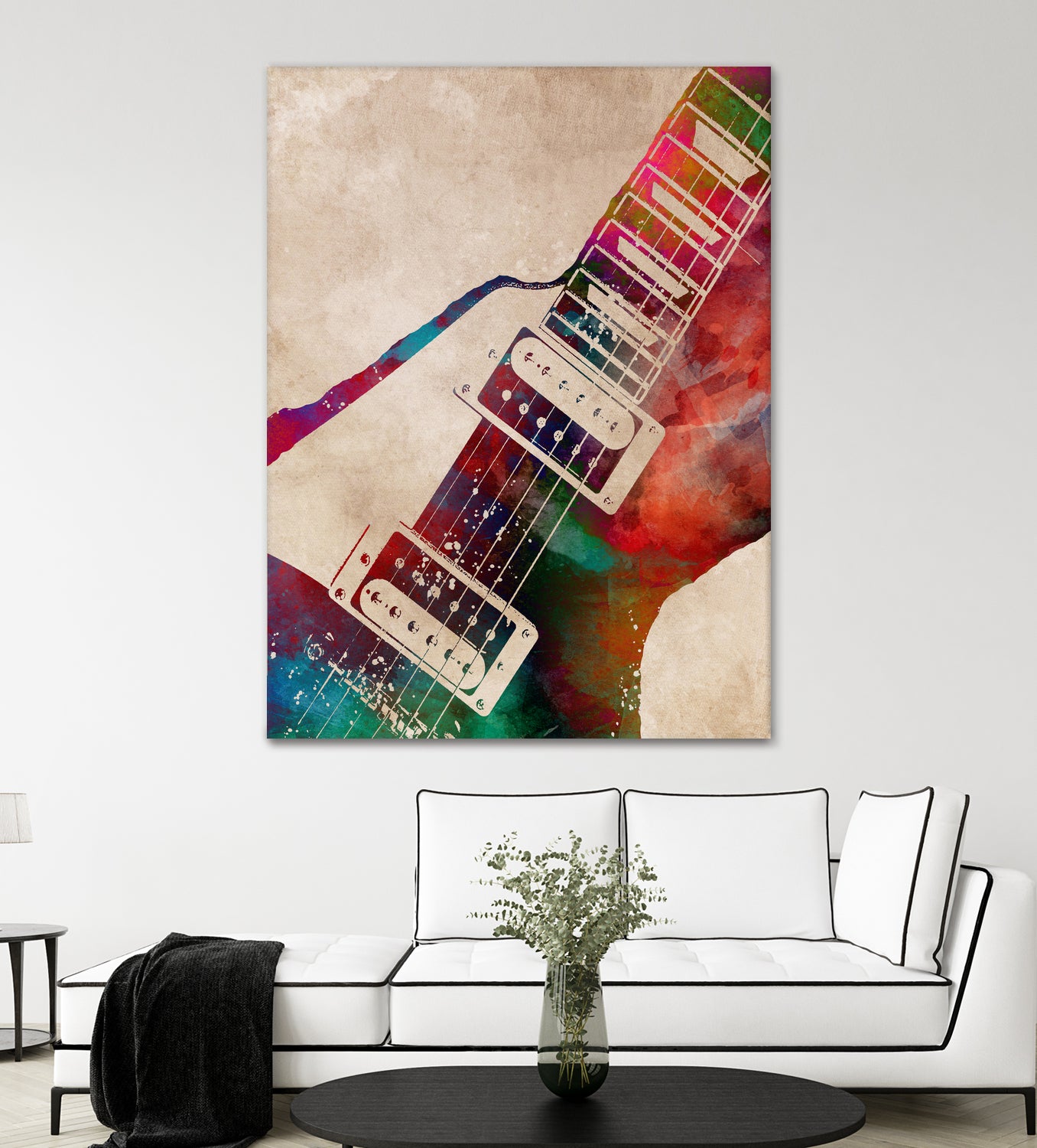 guitar art 5 by Justyna Jaszke on GIANT ART - red digital painting