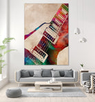 guitar art 5 by Justyna Jaszke on GIANT ART - red digital painting