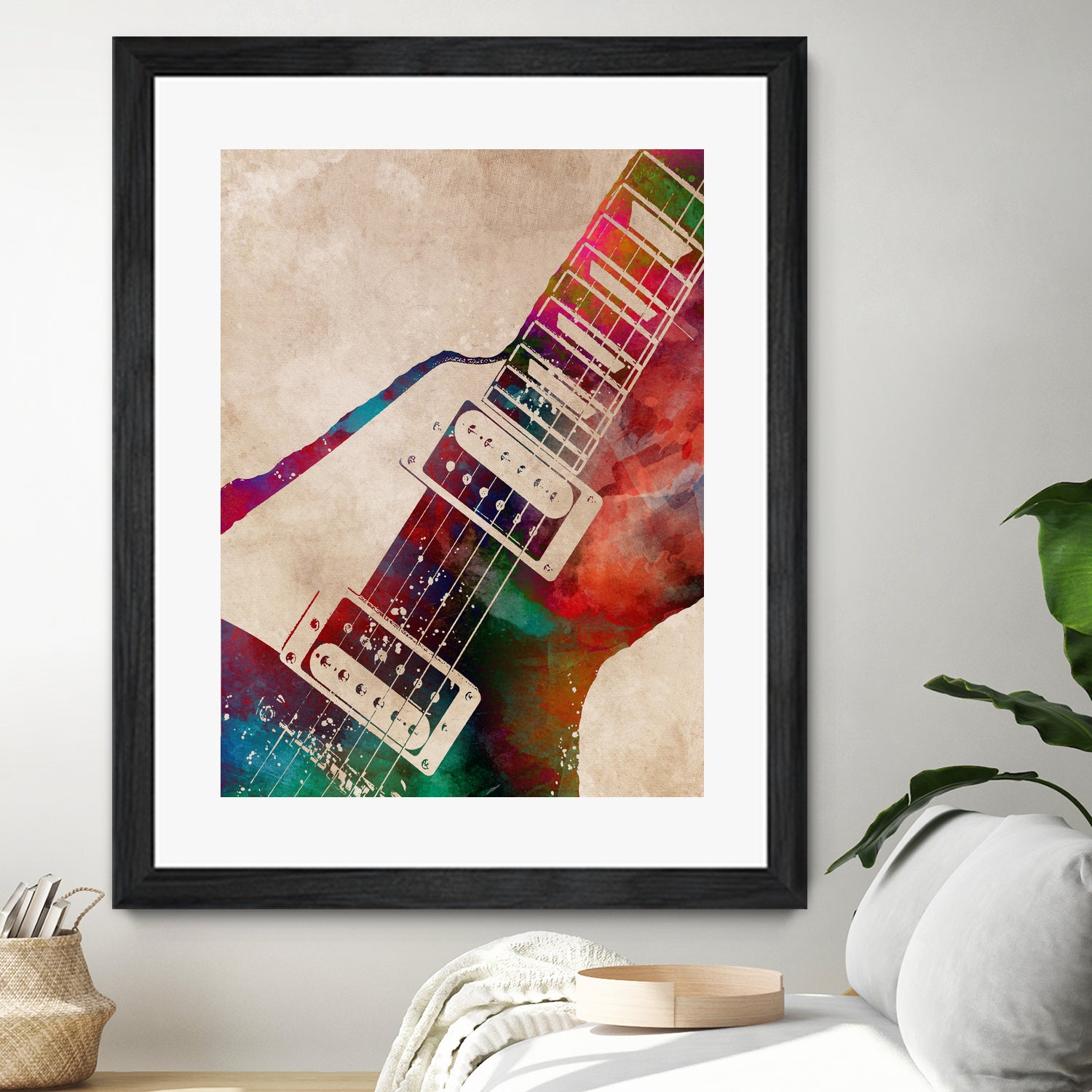 guitar art 5 by Justyna Jaszke on GIANT ART - red digital painting