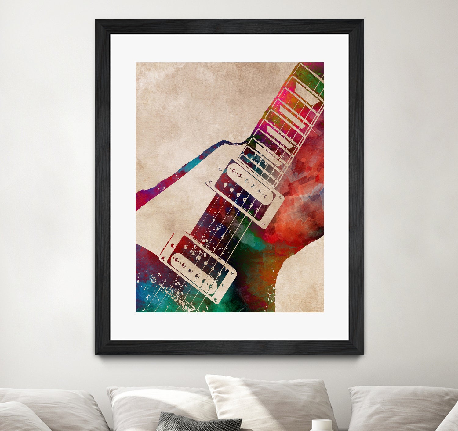 guitar art 5 by Justyna Jaszke on GIANT ART - red digital painting