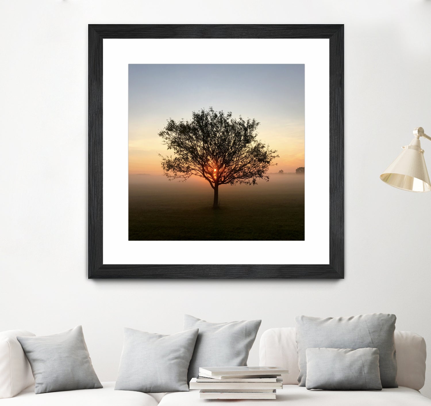 Tree at Sunrise Sunrise by Brian Sooy on GIANT ART - orange photo illustration