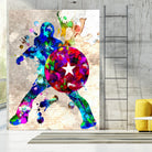 Captain America Grunge by Daniel Janda on GIANT ART - blue digital painting