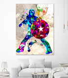 Captain America Grunge by Daniel Janda on GIANT ART - blue digital painting