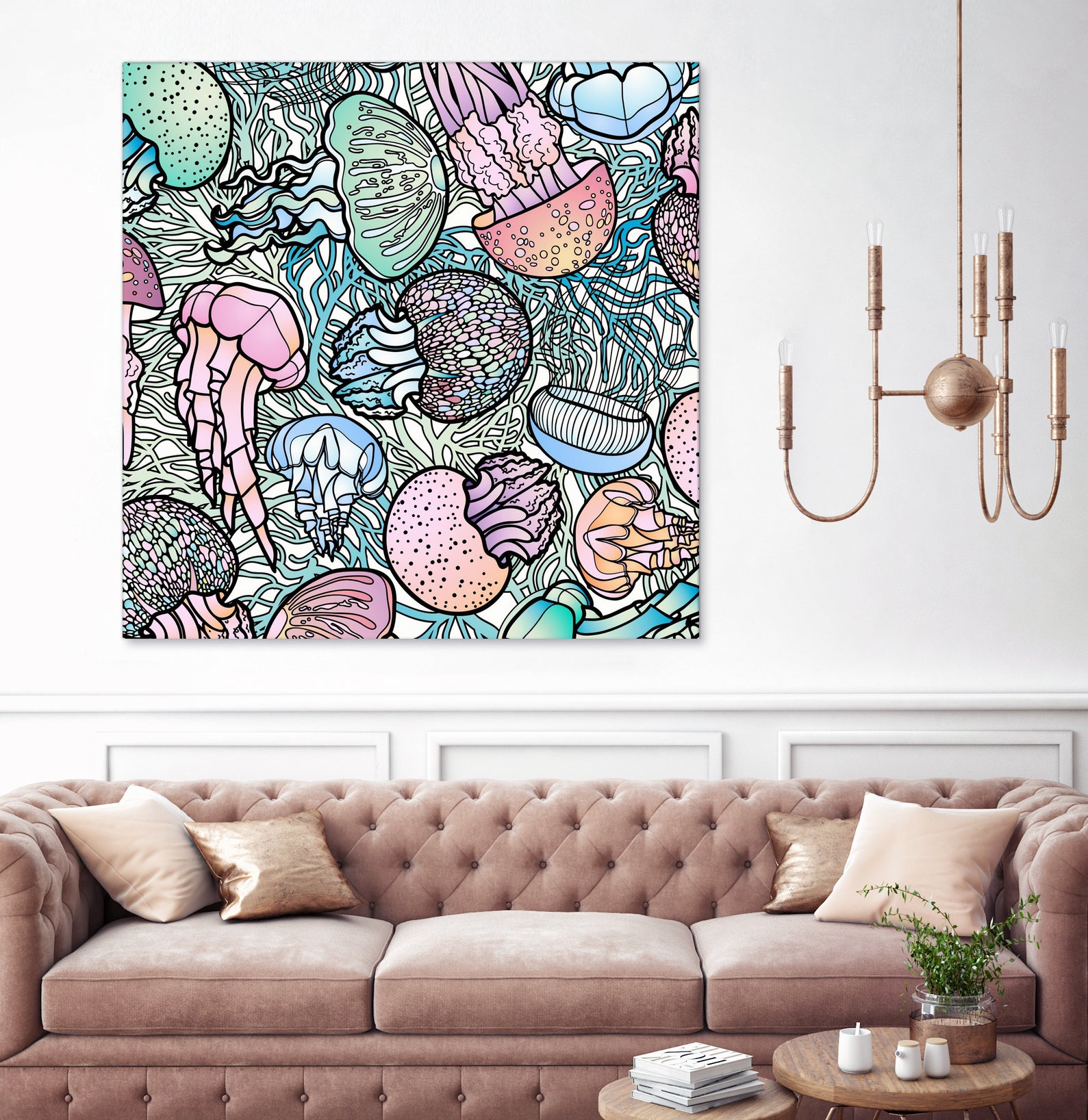 Jellyfishes by salome mikaberidze on GIANT ART - blue digital painting