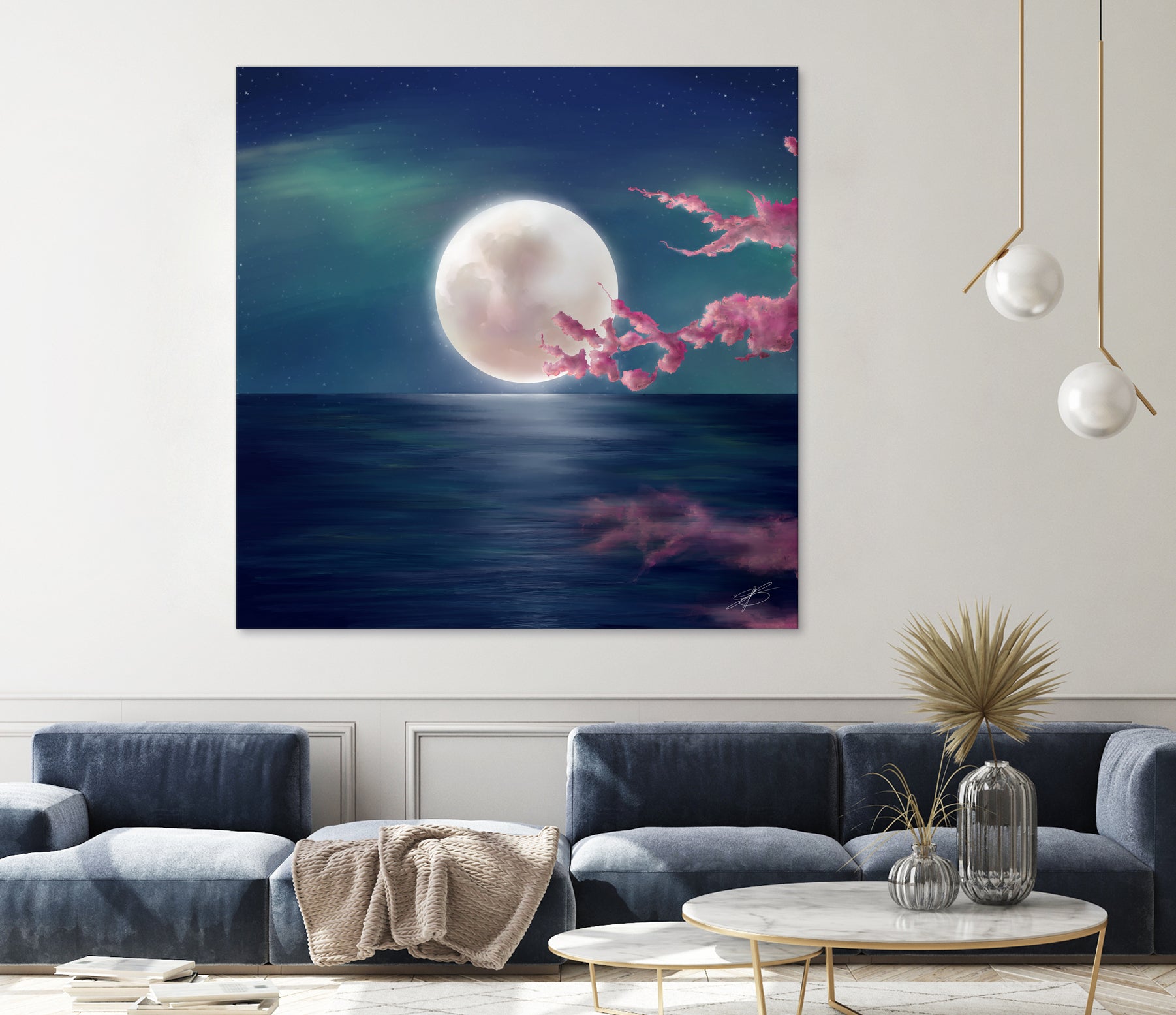 Luna by Elena Bragioto on GIANT ART - blue digital painting