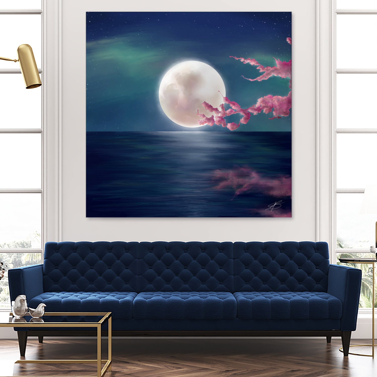 Luna by Elena Bragioto on GIANT ART - blue digital painting