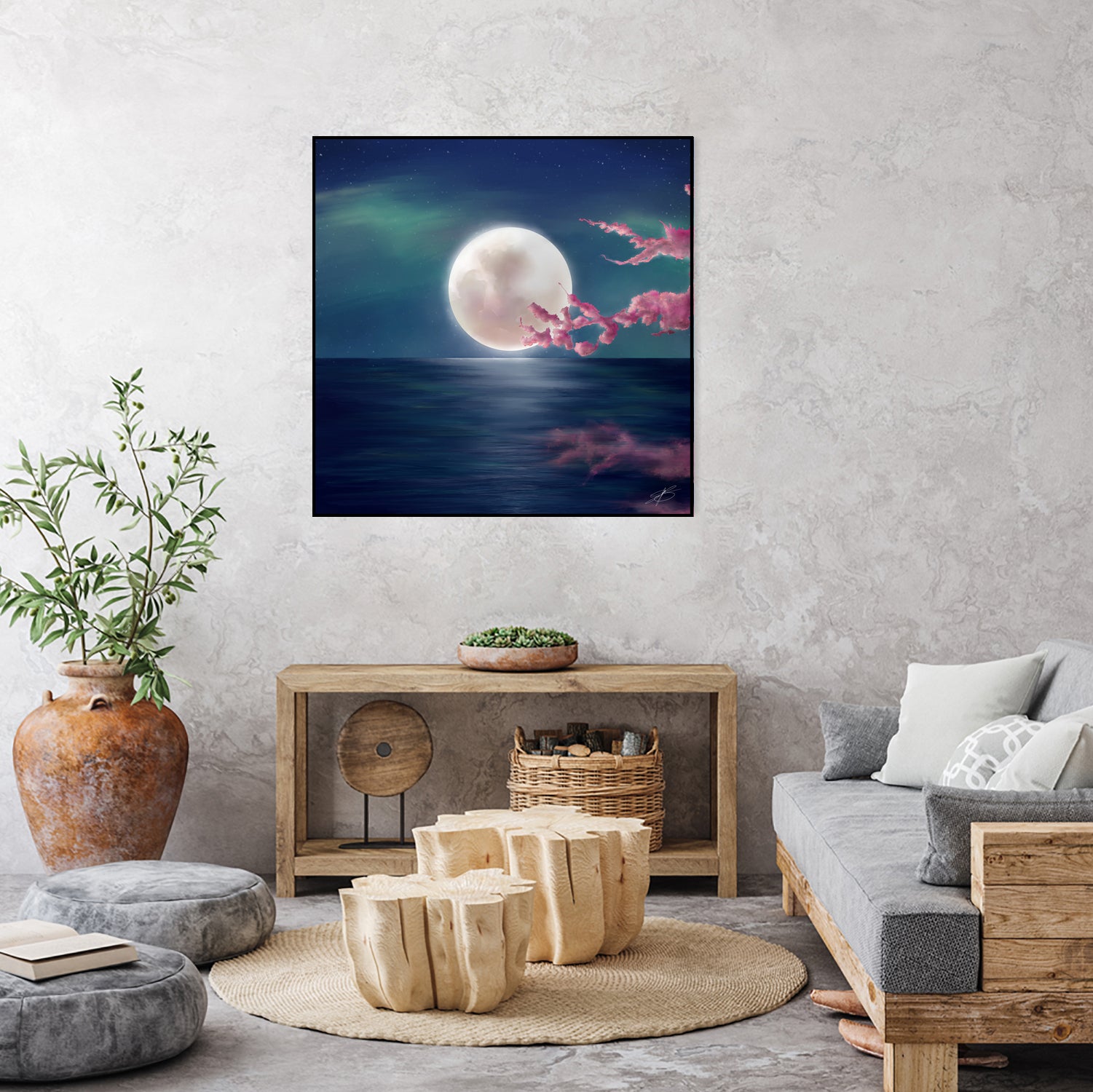 Luna by Elena Bragioto on GIANT ART - blue digital painting