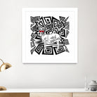 Goat In Red Sunglasses Abstract by TheArtOf Vikki on GIANT ART - black digital drawing